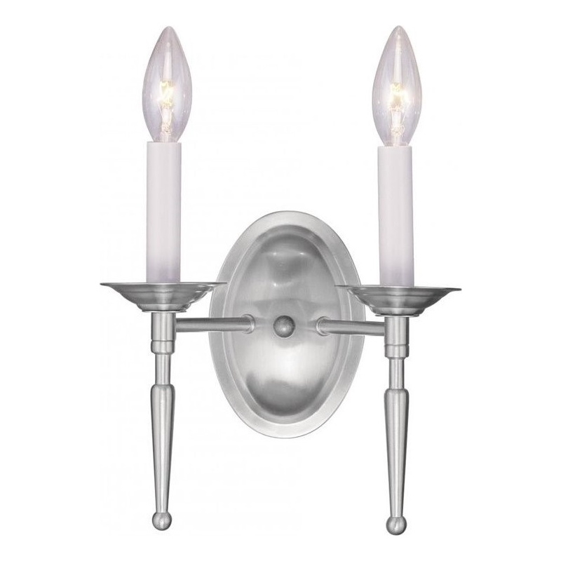 Beaumont Lane 2 Light Wall Sconce in Brushed Nickel