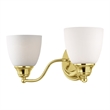 Beaumont Lane 2 Light Bath Light in Polished Brass