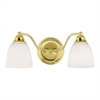 Beaumont Lane 2 Light Bath Light in Polished Brass