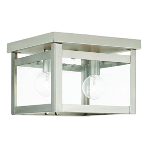 Beaumont Lane 2 Light Ceiling Mount in Brushed Nickel