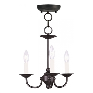 Beaumont Lane 3 Light Mini Chandelier in Black