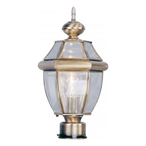 Beaumont Lane Outdoor Post Head in Antique Brass