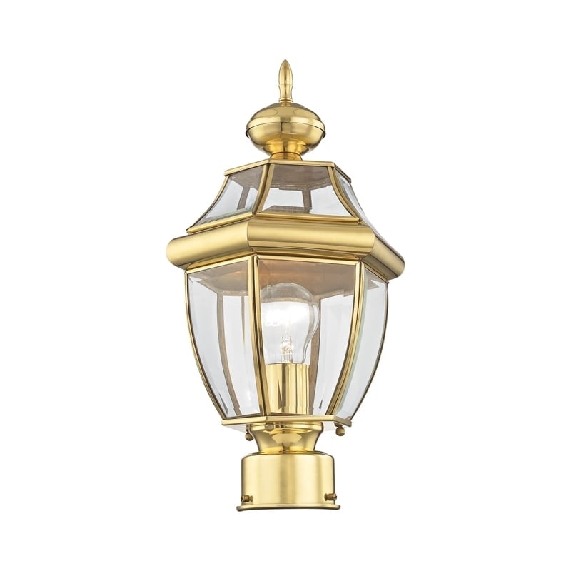Beaumont Lane Outdoor Post Head in Polished Brass