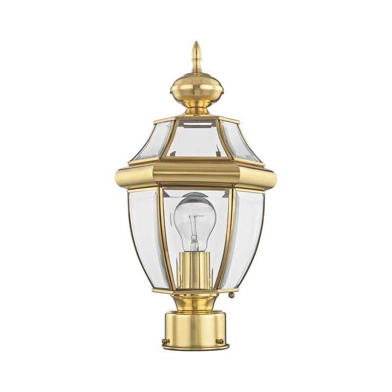 Beaumont Lane Outdoor Post Head in Polished Brass