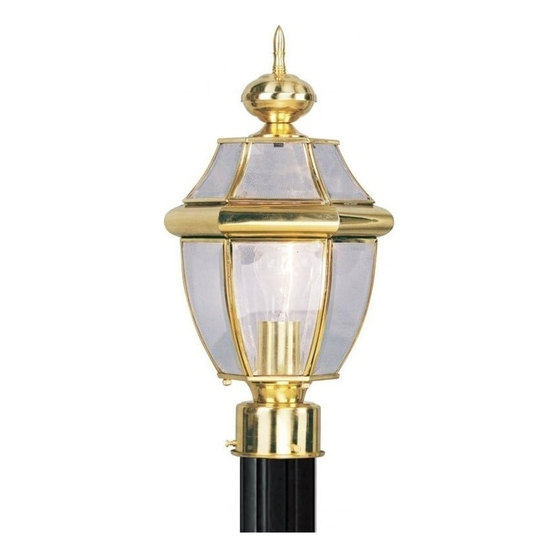 Beaumont Lane Outdoor Post Head in Polished Brass