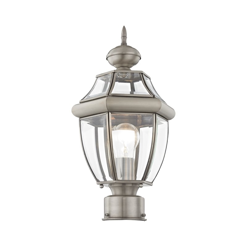 Beaumont Lane Outdoor Post Head in Brushed Nickel