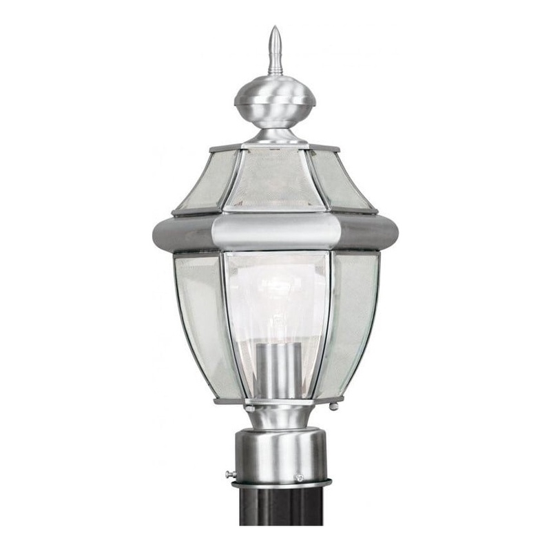 Beaumont Lane Outdoor Post Head in Brushed Nickel