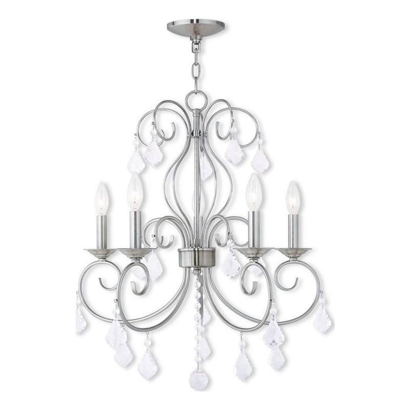 Beaumont Lane 5 Light Chandelier in Brushed Nickel