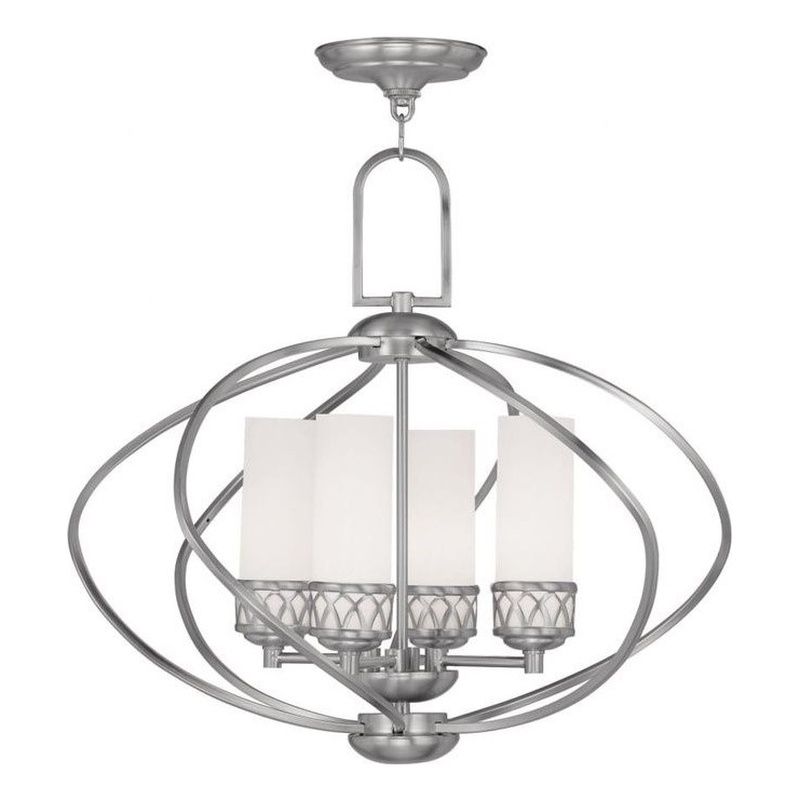Beaumont Lane 4 Light Chandelier in Brushed Nickel