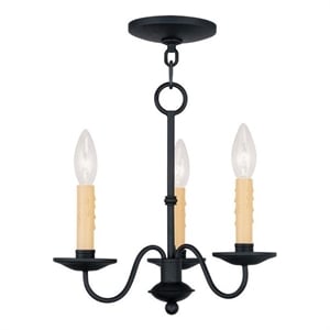 Beaumont Lane 3 Light Mini Chandelier in Black