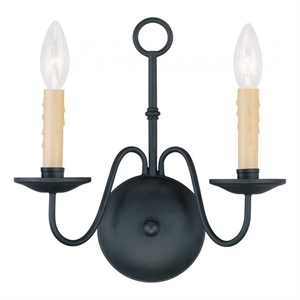 Beaumont Lane 2 Light Wall Sconce in Black