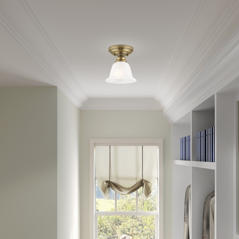Beaumont Lane Ceiling Mount in Antique Brass
