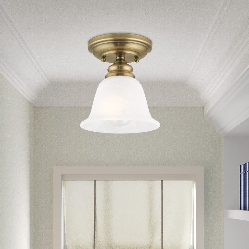 Beaumont Lane Ceiling Mount in Antique Brass