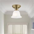 Beaumont Lane Ceiling Mount in Antique Brass