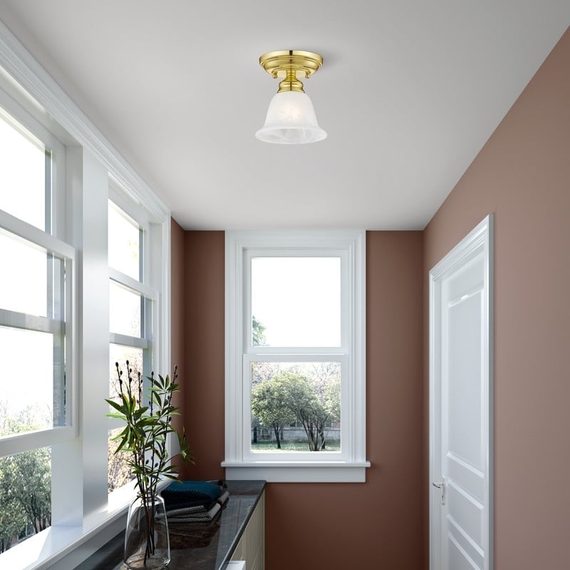 Beaumont Lane Ceiling Mount in Polished Brass