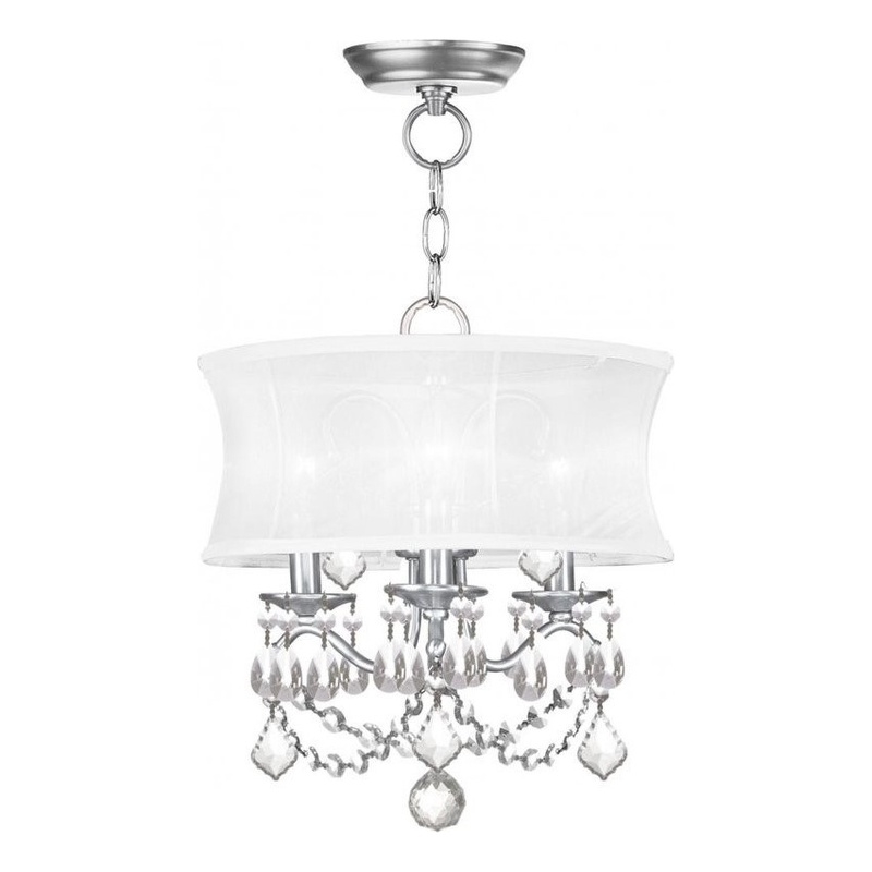 Beaumont Lane 3 Light Convertible Ceiling Mount in Brushed Nickel