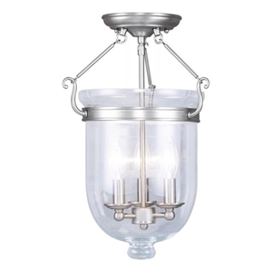 Beaumont Lane 3 Light Ceiling Mount in Brushed Nickel