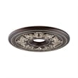 Beaumont Lane Ceiling Medallion in Rubbed Bronze and Antique Silver