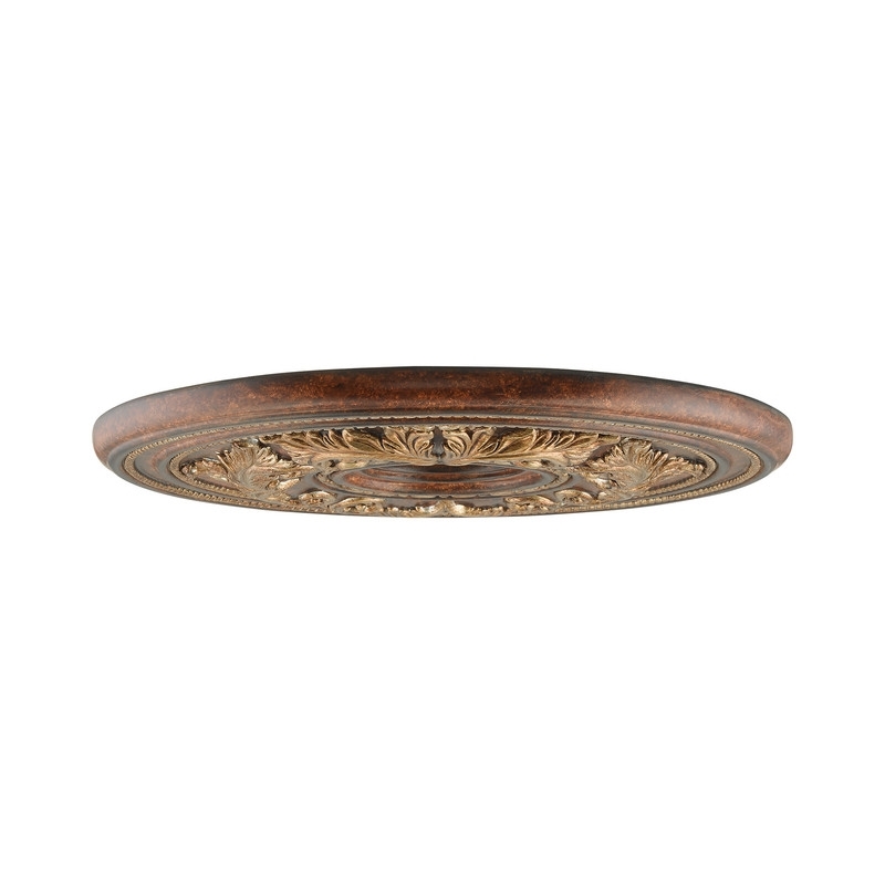 Beaumont Lane Ceiling Medallion in Verona Bronze and Aged Gold Leaf