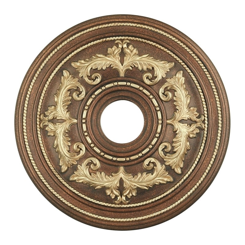 Beaumont Lane Ceiling Medallion in Palacial Bronze with Gilded Accents