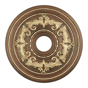Beaumont Lane Ceiling Medallion in Palacial Bronze with Gilded Accents