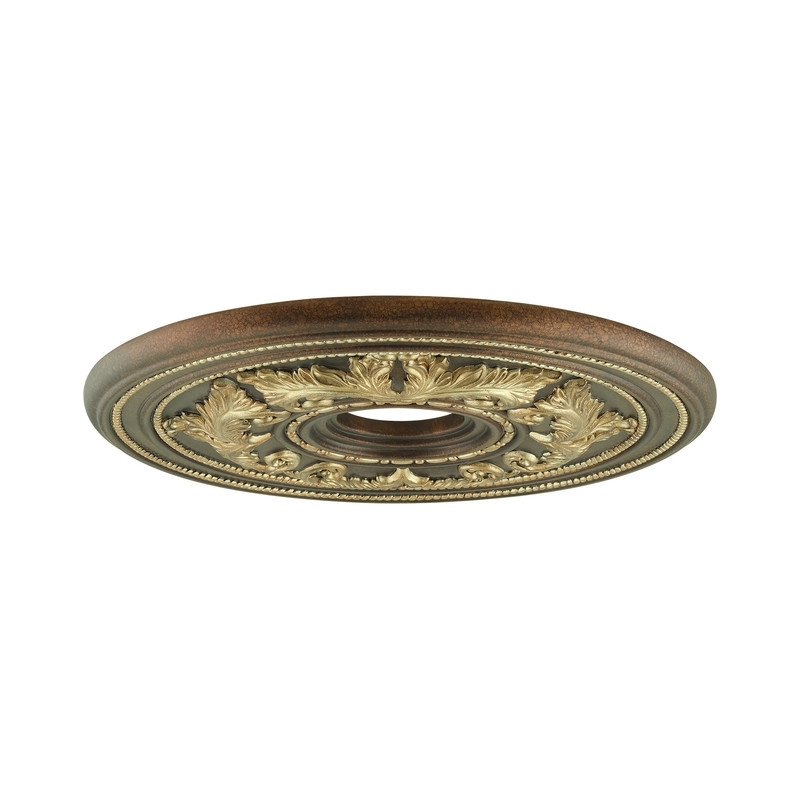 Beaumont Lane Ceiling Medallion in Palacial Bronze with Gilded Accents