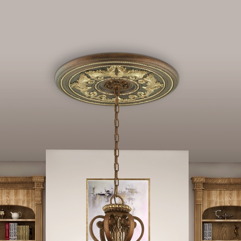 Beaumont Lane Ceiling Medallion in Palacial Bronze with Gilded Accents