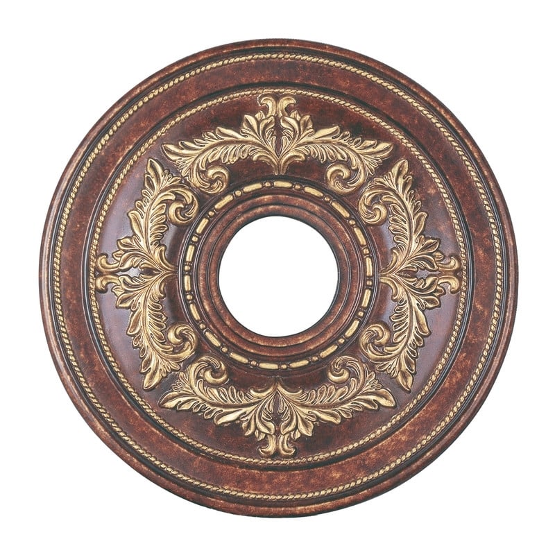 Beaumont Lane Ceiling Medallion in Verona Bronze and Aged Gold Leaf