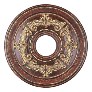 Beaumont Lane Ceiling Medallion in Verona Bronze and Aged Gold Leaf
