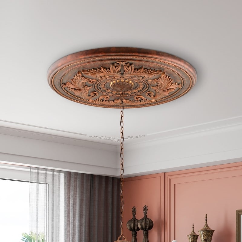 Beaumont Lane Ceiling Medallion in Crackled Greek Bronze