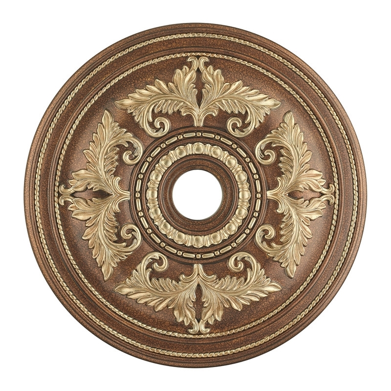 Beaumont Lane Ceiling Medallion in Palacial Bronze with Gilded Accents