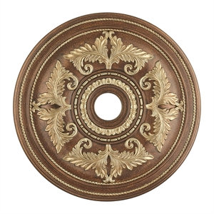 Beaumont Lane Ceiling Medallion in Palacial Bronze with Gilded Accents