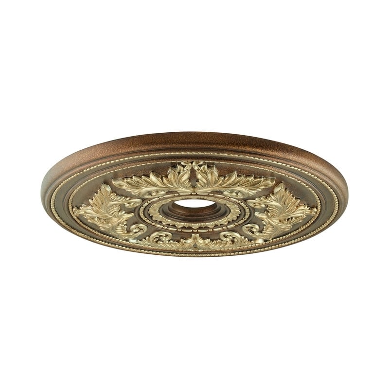 Beaumont Lane Ceiling Medallion in Palacial Bronze with Gilded Accents
