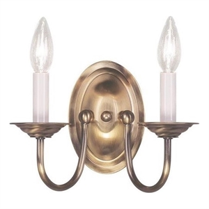 Beaumont Lane 2 Light Wall Sconce in Antique Brass
