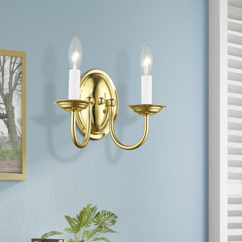 Beaumont Lane 2 Light Wall Sconce in Polished Brass