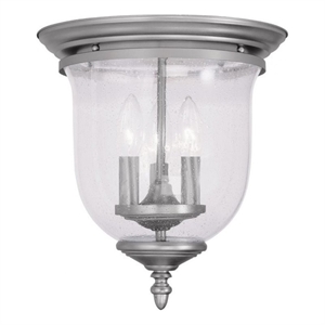 Beaumont Lane 3 Light Ceiling Mount in Brushed Nickel