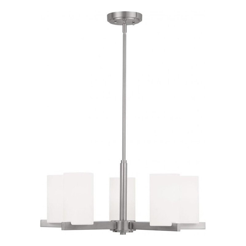 Beaumont Lane 5 Light Chandelier in Brushed Nickel
