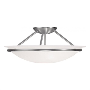 Beaumont Lane 3 Light Ceiling Mount in Brushed Nickel