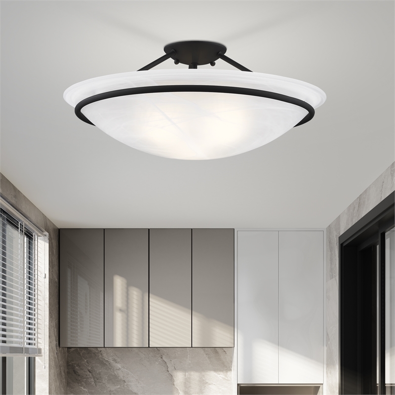 Beaumont Lane 3 Light Ceiling Mount in Black