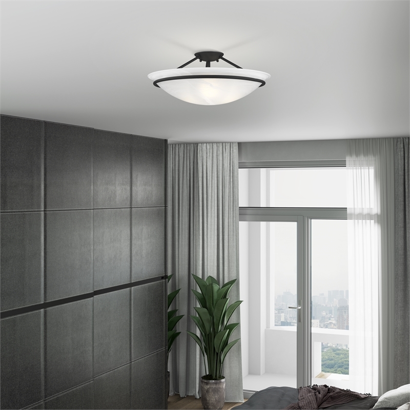 Beaumont Lane 3 Light Ceiling Mount in Black