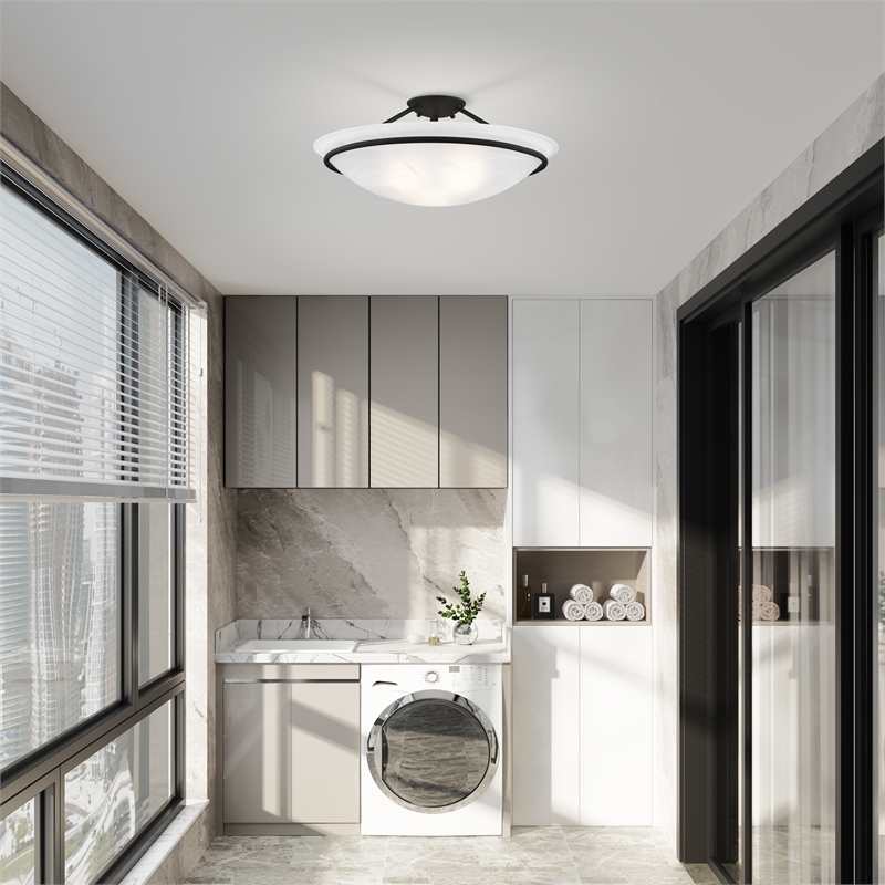 Beaumont Lane 3 Light Ceiling Mount in Black