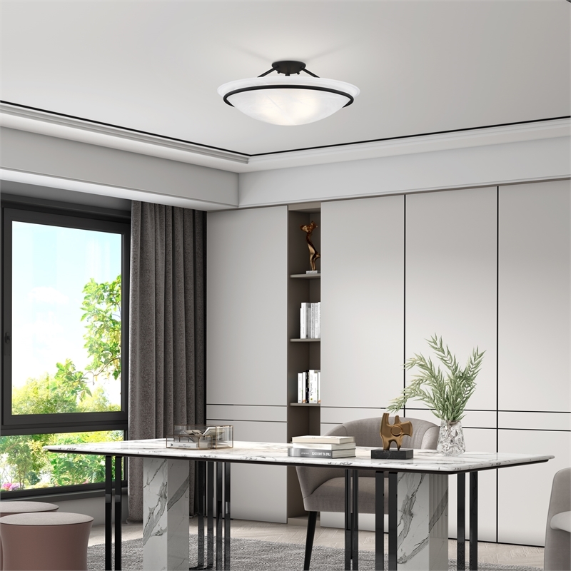 Beaumont Lane 3 Light Ceiling Mount in Black