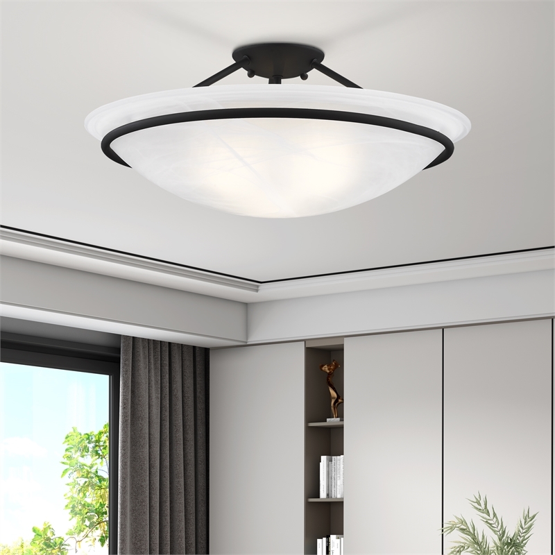 Beaumont Lane 3 Light Ceiling Mount in Black