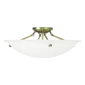 Beaumont Lane 4 Light Ceiling Mount in Antique Brass