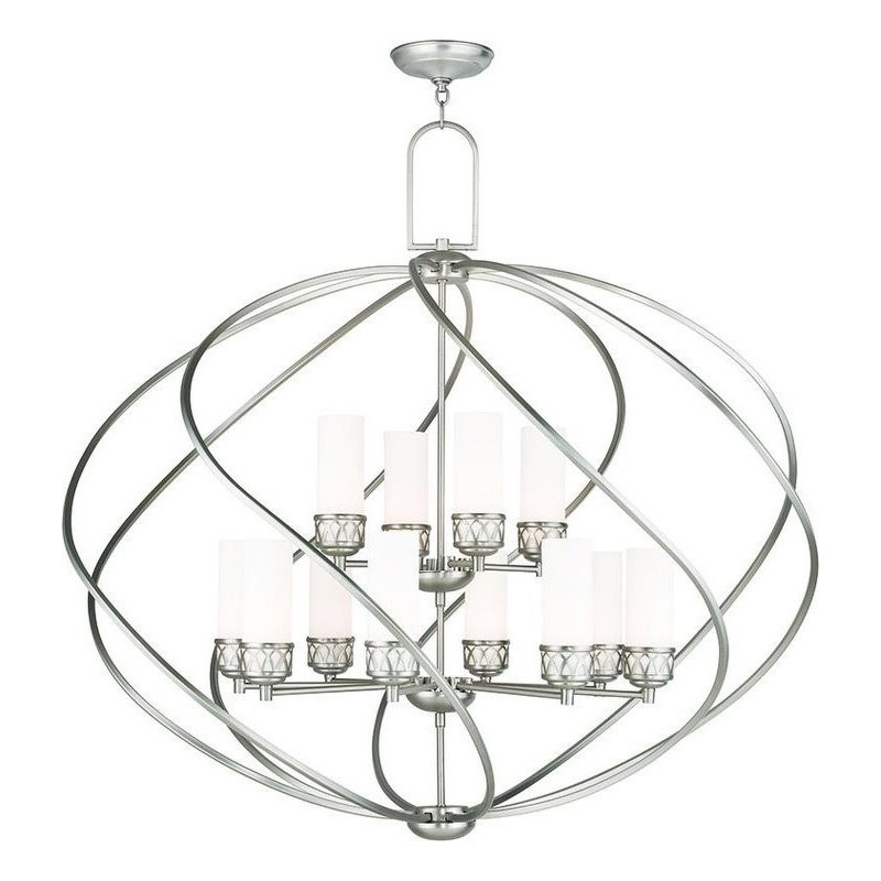 Beaumont Lane 12 Light Foyer Chandelier in Brushed Nickel