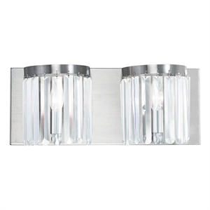 Beaumont Lane 2 Light Bath Light in Brushed Nickel
