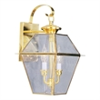 Beaumont Lane 2 Light Outdoor Wall Lantern in Polished Brass