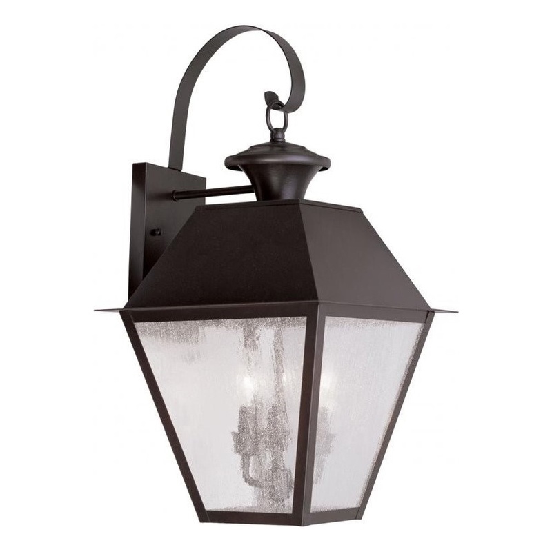 Beaumont Lane 3 Light Outdoor Wall Lantern in Bronze