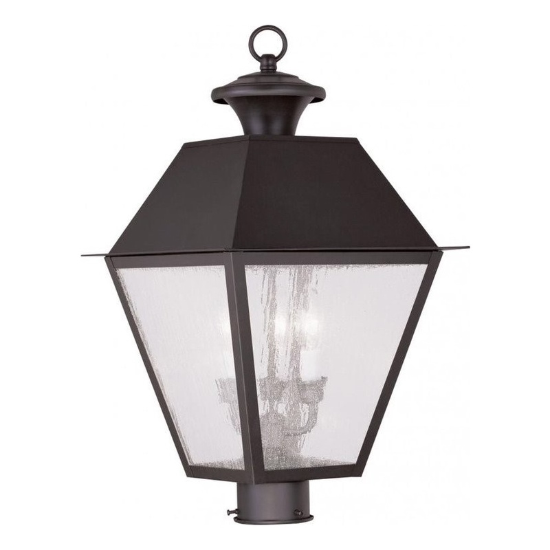 Beaumont Lane 3 Light Outdoor Post Head in Bronze