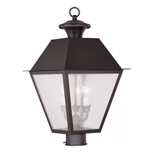 Beaumont Lane 3 Light Outdoor Post Head in Bronze